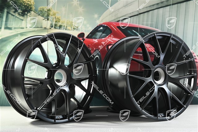 GT4 RS / Spyder RS 20" Magnesium wheel set, 8.5J x 20 ET61 + 11J x 20 ET50, black silk matt