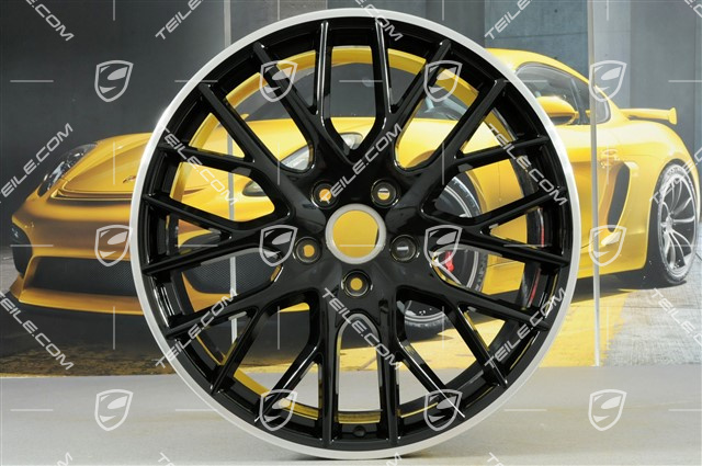 21" Felga Panamera Sport Design, 9,5J x 21 ET71, ramiona felgi czarny wysoki połysk