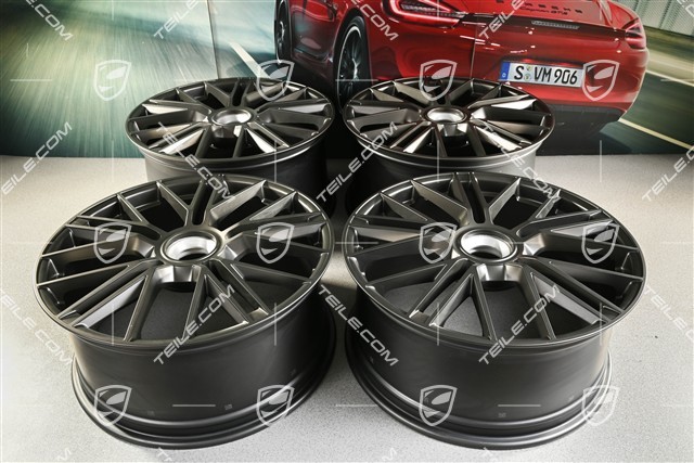 21" Panamera Turbo S wheel rim set, central lock, 9.5J x 21 ET71 + 10.5J x 21 ET71, Turbonite
