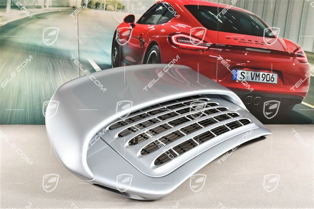 Turbo S rear spoiler, incl. rear bonnet (engine lid), set incl. grille and all attachment parts
