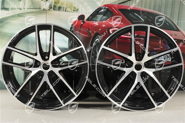 20-inch wheel rim set Macan S, 9J x 20 ET26 + 10J x 20 ET19, black