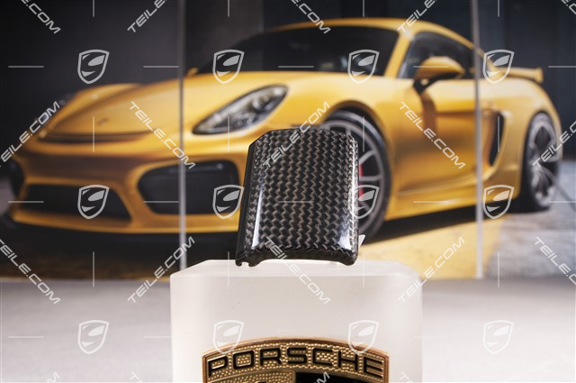 Dashboard / cup holder trim moulding, LHD, Carbon fiber, L