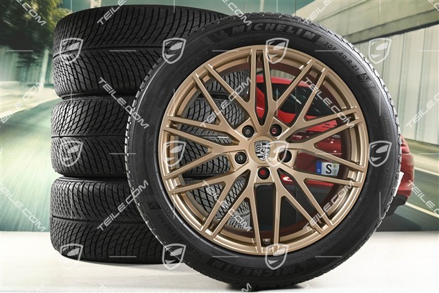 21" RS Spyder Design Winterräder Satz, Felgen 9,5J x 21 ET46 + 11,0J x 21 ET58 + NEUE Michelin Winterreifen 285/45 R21 + 305/40 R21, mit RDK-Sensoren, Neodyme