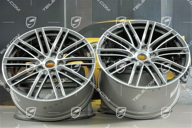 20" komplet felg Turbo IV, 8,5J x 20 ET49 + 11,5J x 20 ET56, Titan