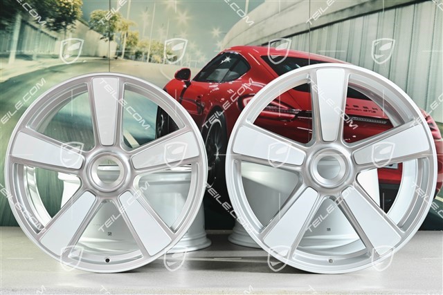 20+21" Sport Classic wheel rim set, 9,5J x 20 ET44 + 12J x 21 ET70, white