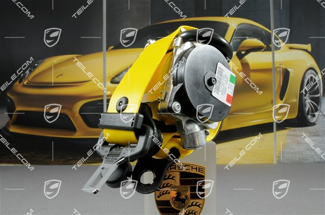 Seat belt, coupé/targa, USA/Canada, Racing Yellow, L Seat belt, coupé/targa, USA/Canada, Racing Yellow, L