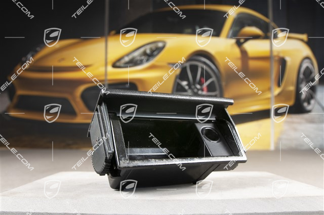 Ascher Einsatz, Leder, Schwarz