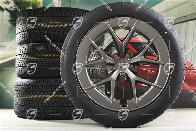 21" Cayenne RS Spyder Design winter wheel set, wheel rims 9,5J x 21 ET16 + 11J x 21 ET37 + Goodyear UltraGrip Performance 3 SUV winter tyres 275/45 R21 + 315/40 R21, turbonite