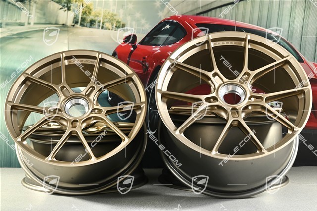 20+21" Carrera GTS lightweight wheel set, rims 8.5J x 20 ET50 + 11.5J x 21 ET67, tyres not included, in Neodyme