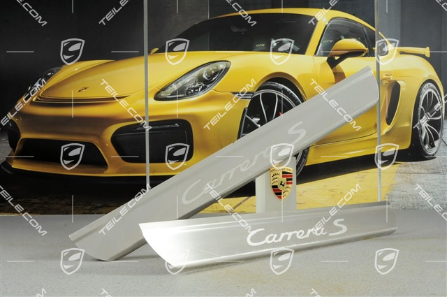 Einstiegleiste, Edelstahl, Schriftzug "Carrera S", Satz L+R Einstiegleiste, Edelstahl, Schriftzug "Carrera S", Satz L+R
