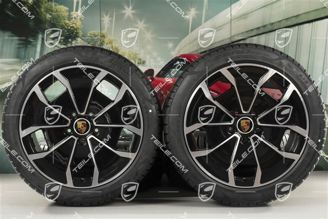 20" Turbo Aero Design Winterräder Satz, Felgen 9J x 20 ET54 + 11J x 20 ET60, Pirelli Winterreifen 245/45 R20 + 285/40 R20