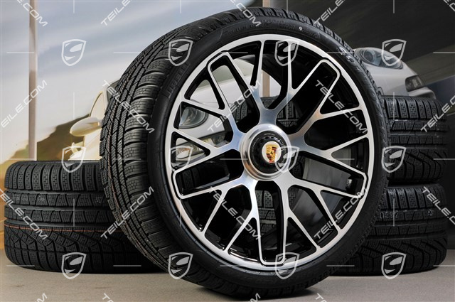 20" Turbo S central locking winter wheel set for Turbo S, wheels 8,5J x 20 ET51 + 11J x 20 ET59 + Pirelli Sottozero II winter wheels 245/35 R20+295/30 R20, TPMS