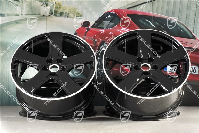19"-inch alloy wheel Macan SportClassic, 8J x 19 ET21 + 9J x 19 ET21, black high gloss