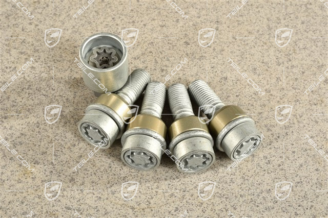 Diebstahlsicherung, 1 Satz, Radschrauben in Silber