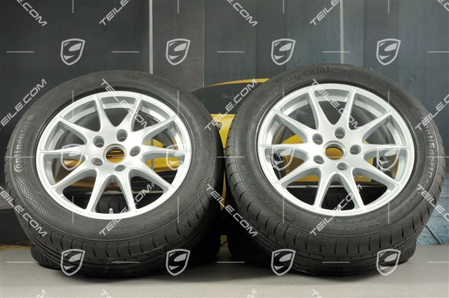 18" Panamera S Sommerräder Satz, Felgen 8J x 18 ET59 + 9J x 18 ET53 + NEUE Continental  Sommerreifen 245/50 R18 + 275/45 R18