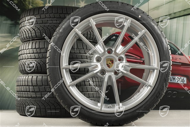 19-/20-inch Carrera winter wheel set, wheel rims 8,5J x 19 ET52 + 11J x 20 ET66 + NEW Pirelli winter tyres 235/40 R19 + 295/35 R20, with TPMS