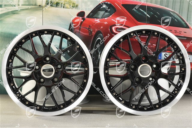 18-inch SportClassic II wheel rim set, 8J x 18 ET52 + 10J x 18 ET65, black high gloss