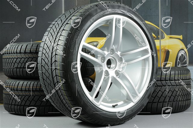 19" Komplet kół zimowych Carrera, felgi 8,5J x 19 ET54 + 11J x 19 ET48 + opony zimowe Continental 235/40 R19 + 295/35 R19, bez czujników ciśnienia