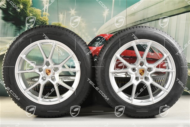 20" Cayenne S Winterräder Satz, Felgen 9J x 20 ET50 + 10,5J x 20 ET64 + Hankook Winterreifen 255/55 R20 + 295/45 R20, mit RDK-Sensoren