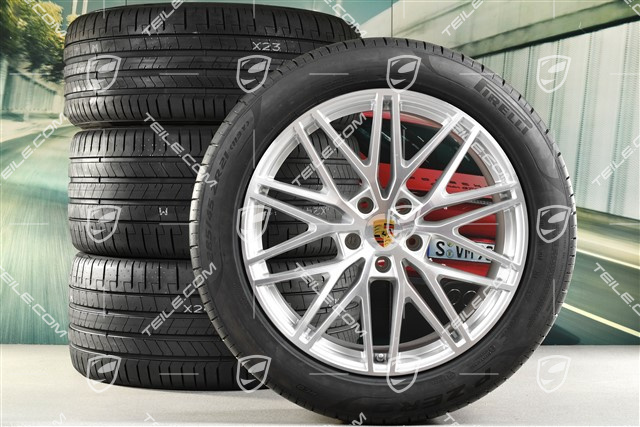 21-inch Cayenne Coupe RS Spyder Design summer wheel set, rims 9,5J x 21 ET46 + 11,0J x 21 ET49 + NEW Pirelli P Zero summer tyres 285/45 R21 + 315/40 R21, with TPMS
