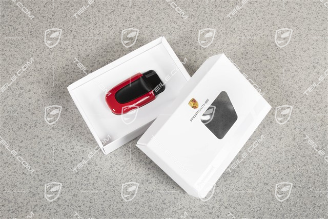 Ignition starter switch, lacquered Guards Red, KESSY / Entry and Drive