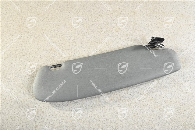 Osłona przeciwsłoneczna, skóropodobna, szara / stone grey, L