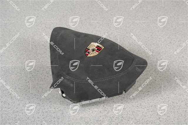 Airbag, 3-Speichen, mit farbigem Wappen, Alcantara schwarz