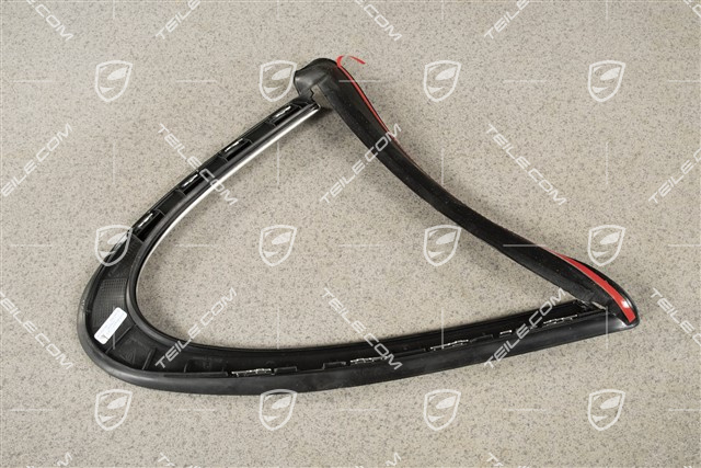 Moulding, Side window, Rear, Aluminium, R