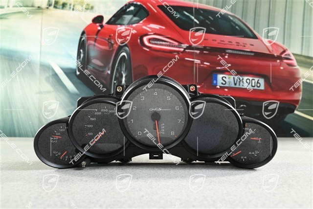 Tachometer / Kombiinstrument / Uhren, PDK, Zifferblätter schwarz/silber GTS