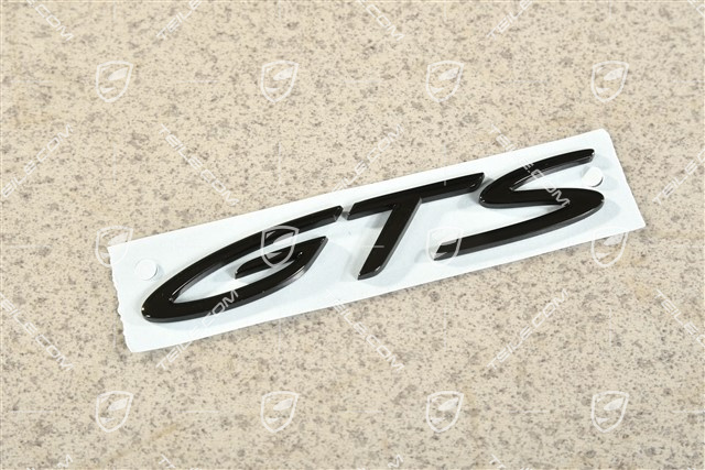 Badge Logo Emblem "GTS", Glossy Black
