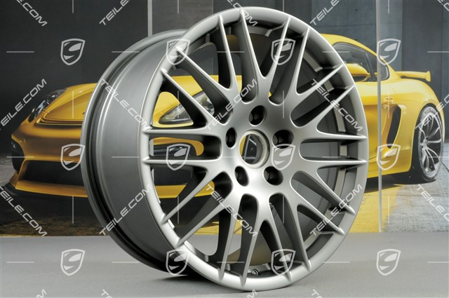 20" Komplet felg RS Spyder / GTS, 9,5J x 20 ET47, platynowy satynowy półmat