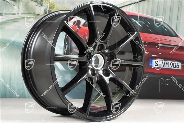 20-inch wheel rim, Cayenne Design, 10,5J x 20 ET64, black high gloss