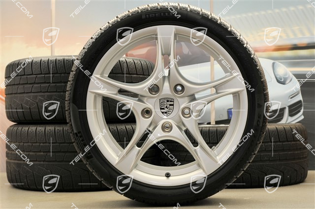18" Cayman S II Winterräder Satz (Felgen mit Reifen), Felgen vorne 8J x 18 ET57 + hinten 9J x 18 ET43 + Reifen 235/40 ZR18 + 255/40 ZR18