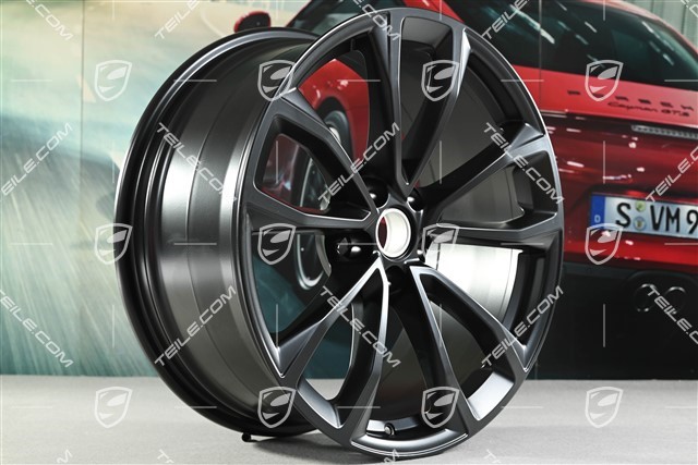 19-inch wheel rim Macan Design-Rad, 8,5J x 19 ET21, black satin mat