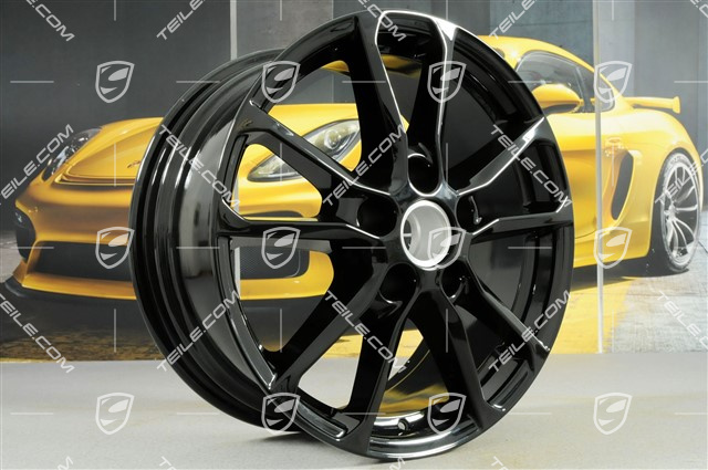 18-inch wheel rim set Cayenne facelift 2014->, 8J x 18 ET53, black high gloss