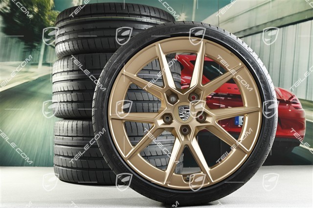 20+21" Carrera S summer wheel set, rims 8.5J x 20 ET50 + 11.5J x 21 ET79, Goodyear summer tyres 245/35 R20 + 315/30 R21