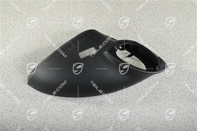 Spiegelgehäuse / Spiegel, Blende unten, Schwarz matt, L