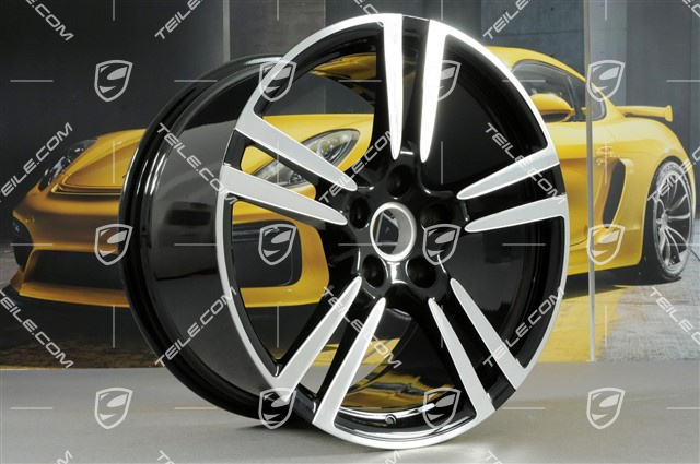 20-inch Turbo II wheel rim set, 9,5J x 20 ET65 + 11J x 20 ET68, black high gloss