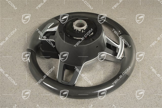 Lenkrad / Multifunktionslenkrad, Beheizbar, Carbon, Schiefergrau / Sport Chrono Paket Plus