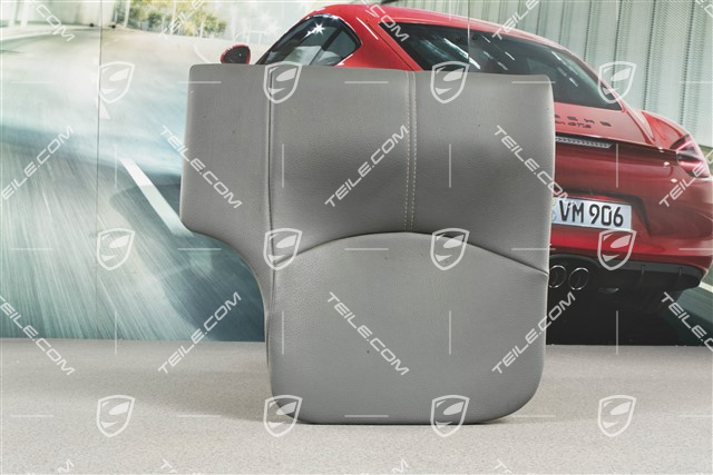 Back seat lower / cushion, Coupe/Targa, Leatherette, Stone grey, L