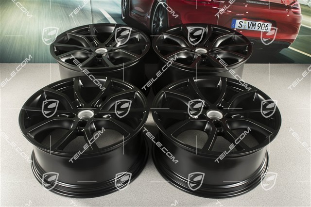 21-inch wheel rim set Cayenne Exclusive Design, 11J x 21 ET49 + 9,5J x 21 ET46, for Cayenne Coupé, satin matt