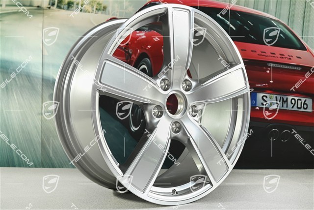 20" Komplet felg Carrera Sport, 8,5J x 20 ET57 + 10,5J x 20 ET47, Platinsilber Metallic