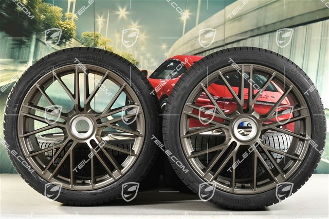 21-inch Panamera Turbo S Winter wheel set, central lock, wheel rims 9,5J x 21 ET71 + 10,5J x 21 ET71 + NEW Continental Winter Contact TS860 S winter tyres 275/35 R21 + 315/30 R21, Turbonite