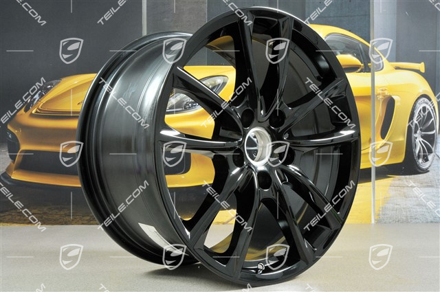 19" Felga Panamera S, 10,5J x 19 ET62, czarny wysoki połysk
