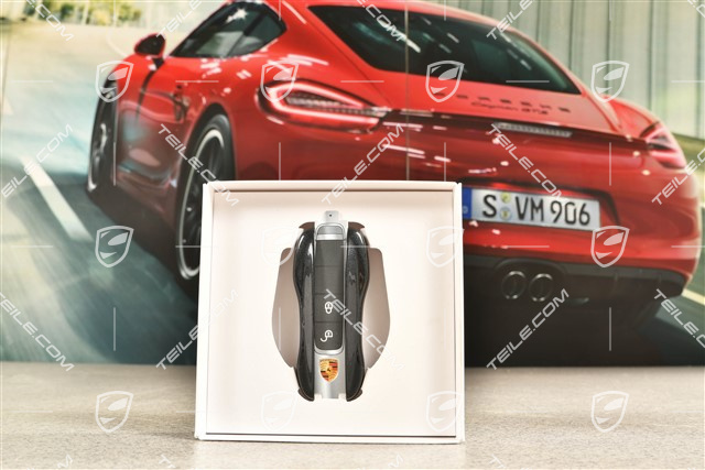Vehicle key side faces / Key cap, Painted / lacquered, set Volcanogrey metallic