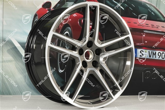 20-inch wheel rim "Macan Turbo", 9J x 20 ET26, CMS, Titanium