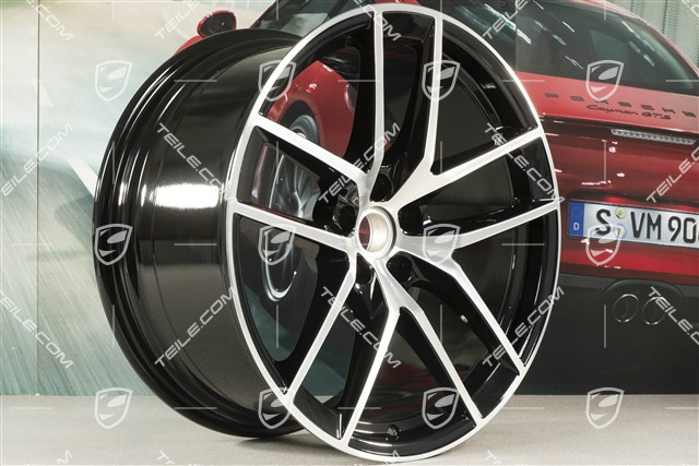 20-inch wheel rim set Macan S, 9J x 20 ET26 + 10J x 20 ET19, black