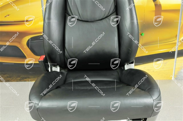 Sitz, el einstellbar, Lordosenstuetze, Leder, Schwarz, ohne Airbag, L