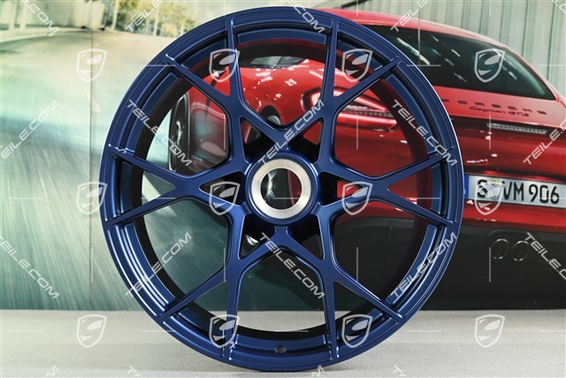 GT4RS 20" wheel rim set, aluminium, 8,5J x 20 ET61 + 11J x 20 ET50, indigo blue