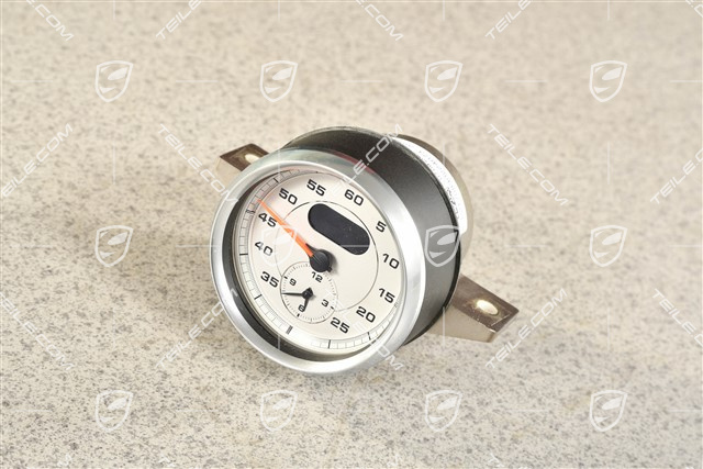 Stoppuhr, in Weiss, Sport Chrono